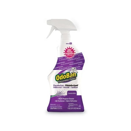 Clean Control OdoBan, RTU ODOR ELIMINATOR AND DISINFECTANT, LAVENDER, 32 OZ SPRAY BOTTLE, 12PK 910162QC12